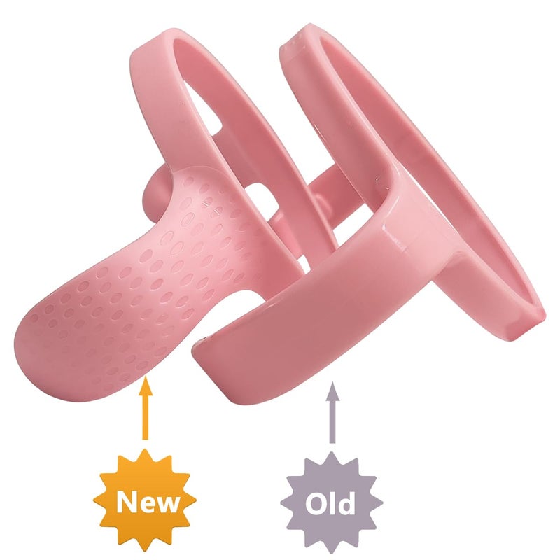 ROMIRUS مقابض زجاجات سهلة الإمساك متوافقة مع زجاجة تغذية الأطفال كوموتومو، وردي، 3 عبوات - Image 2